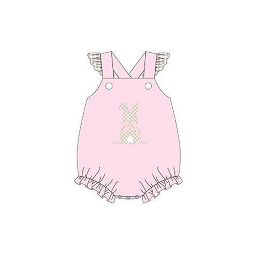 Baby Girls Bunny Easter Flutter Sleeve Rompers preorder