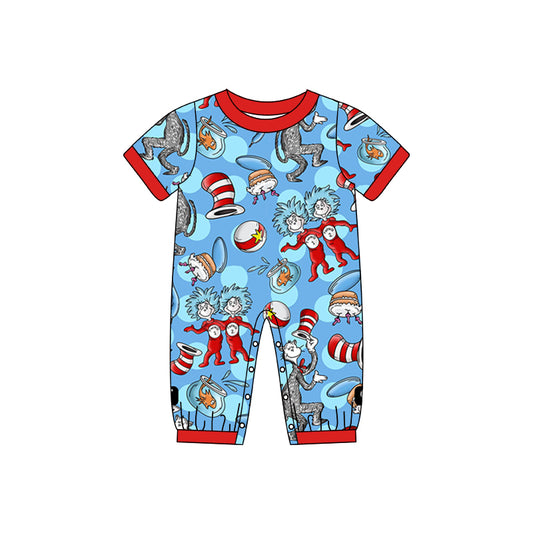 Baby Infant Boys Dr Reading Blue Color Hats Rompers preorder