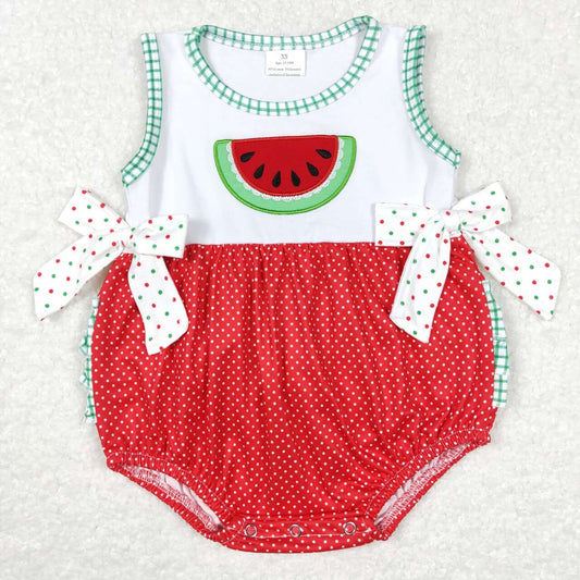 USA Shop Baby Infant Girls Watermelon Bows Ruffle Rompers