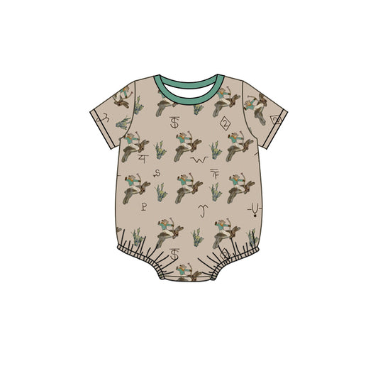 Baby Infant Boys Rodeo Rabbits Western Short Sleeve Rompers preorder