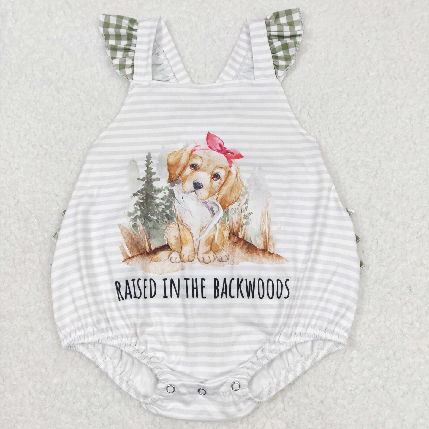 Sibling Baby Boys Girls Raised in the Backwoods Dogs Shorts Clothes Sets Rompers