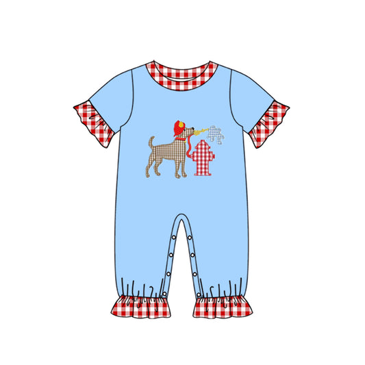 Baby Infant Girls Short Sleeve Dog Fire Rompers preorder