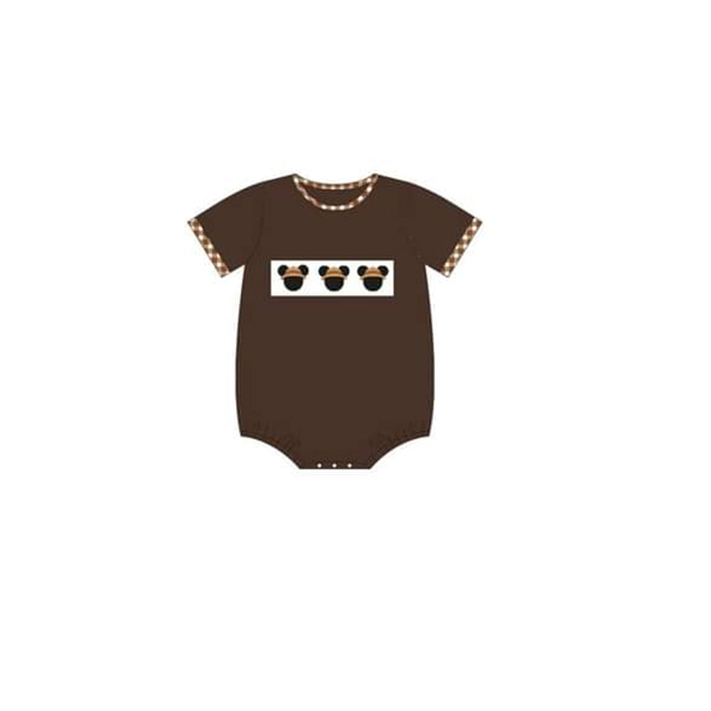 Baby Infant Boys Cartoon Brown Bubble Rompers preorder