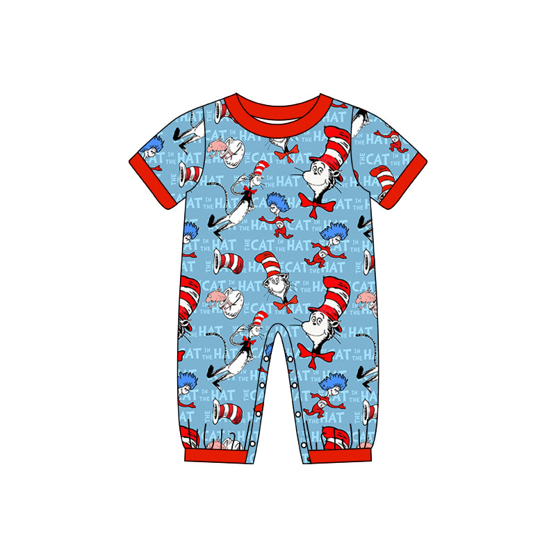 Baby Infants Boys Dr Reading Hat Short Sleeve Rompers preorder