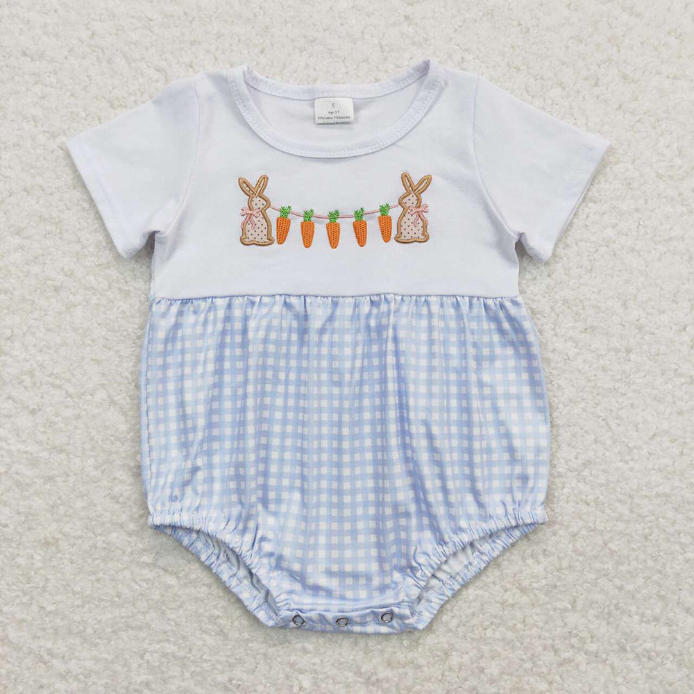 Sibling Baby Girls Easter Rabbit Carrots Rompers Dresses