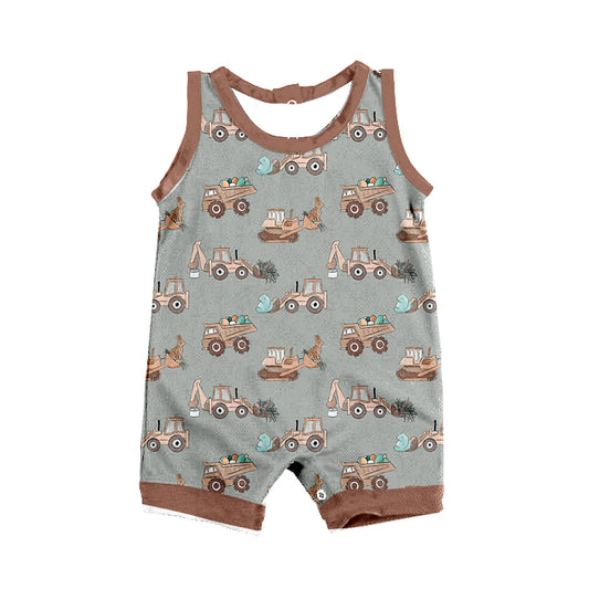 Baby Infant Boys Constructions Sleeveless Rompers preorder
