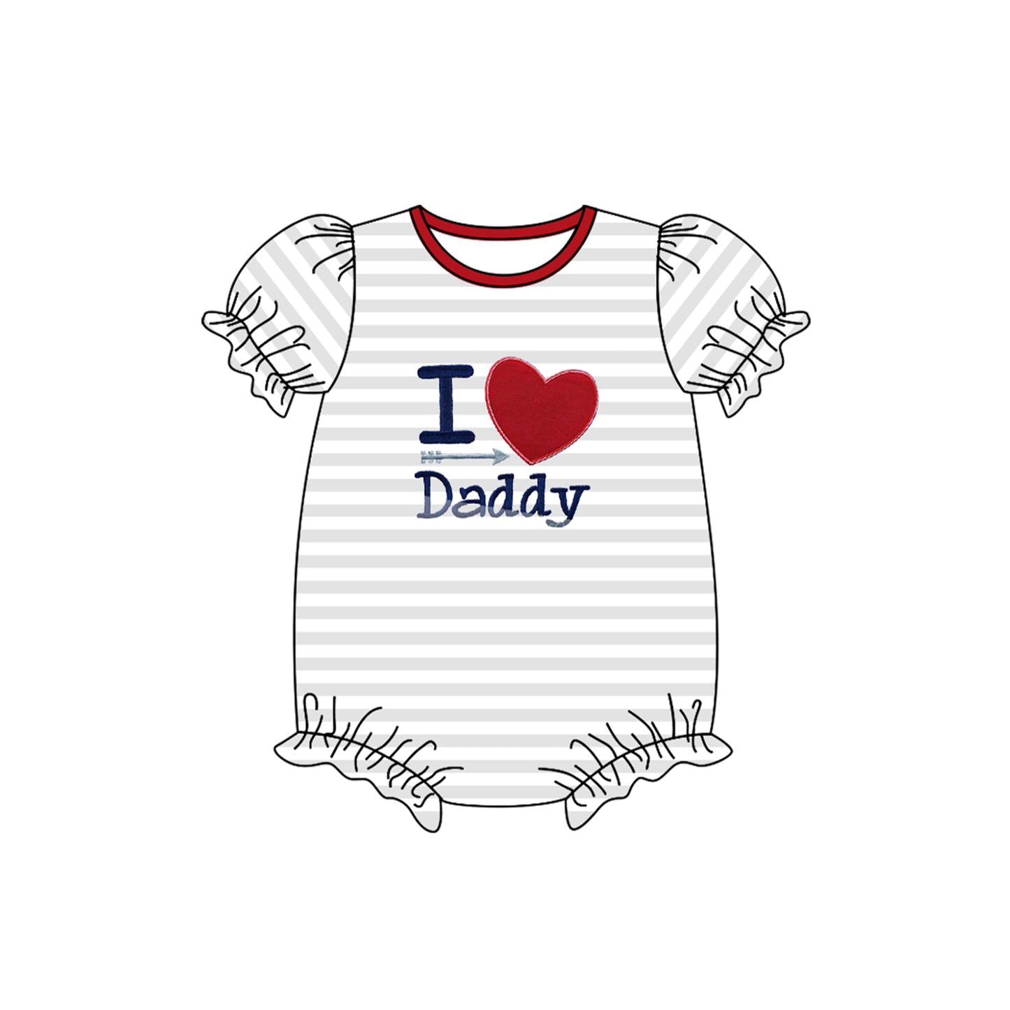 Baby Infant Girls I Love Daddy Rompers preorder