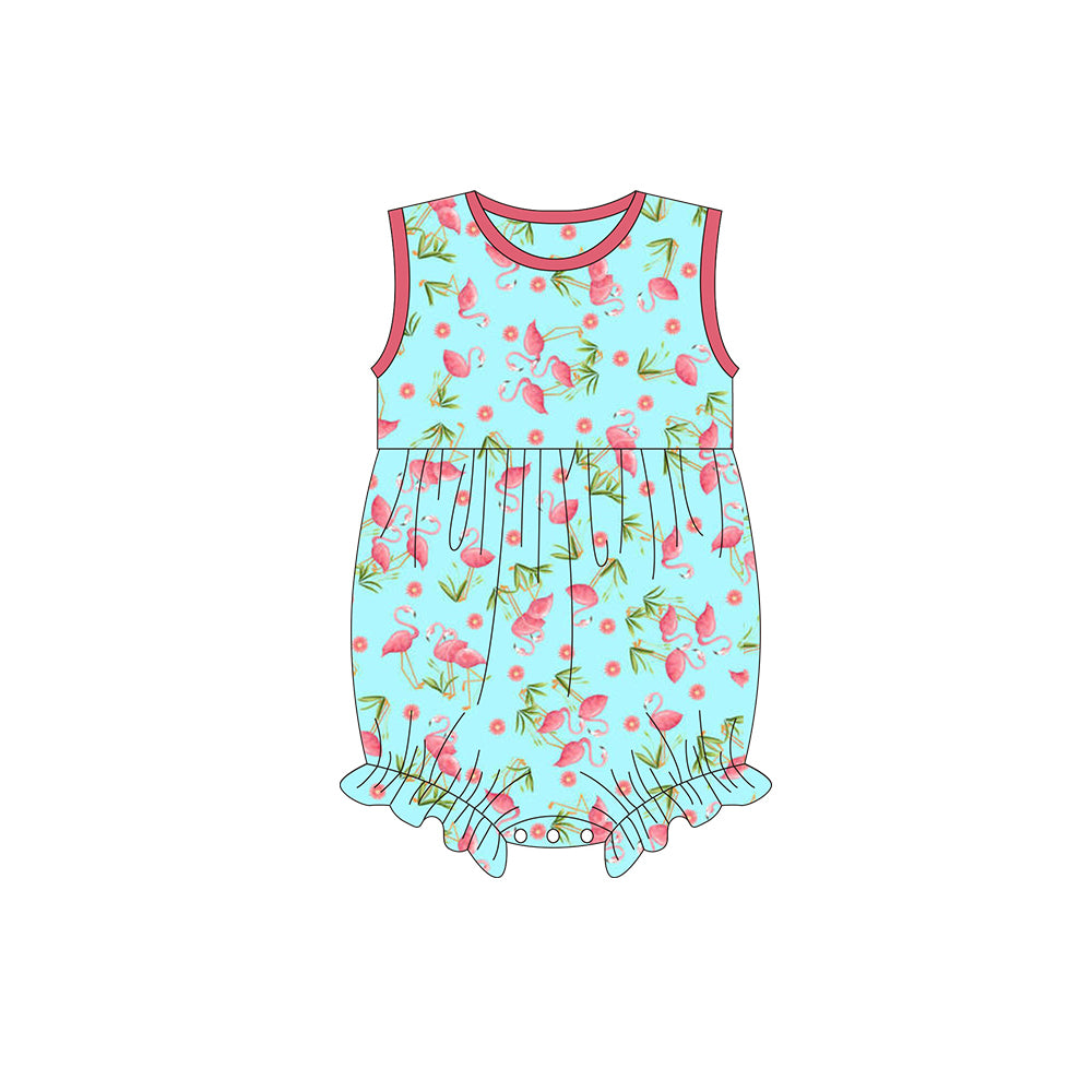 Baby Infant Girls Flaming Summer Sleeveless Rompers preorder