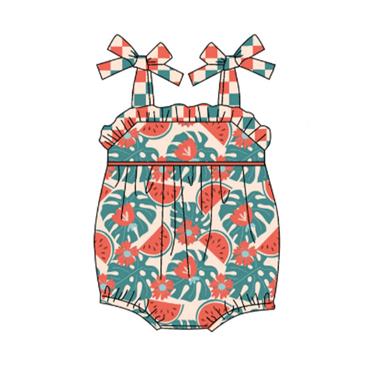 Baby Infant Girls Summer Watermelon Straps Rompers preorder