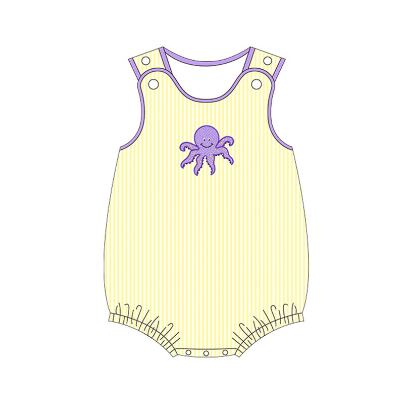 Baby Infant Boys Octopus Stripes Sleeveless Summer Rompers preorder