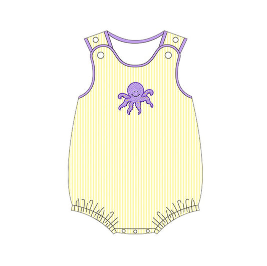 Baby Infant Boys Octopus Stripes Sleeveless Summer Rompers preorder