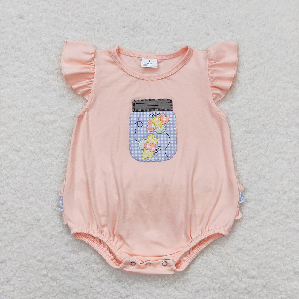 Sibling Embroidery Baby Girls Honey Butterfly Rompers Clothes Sets