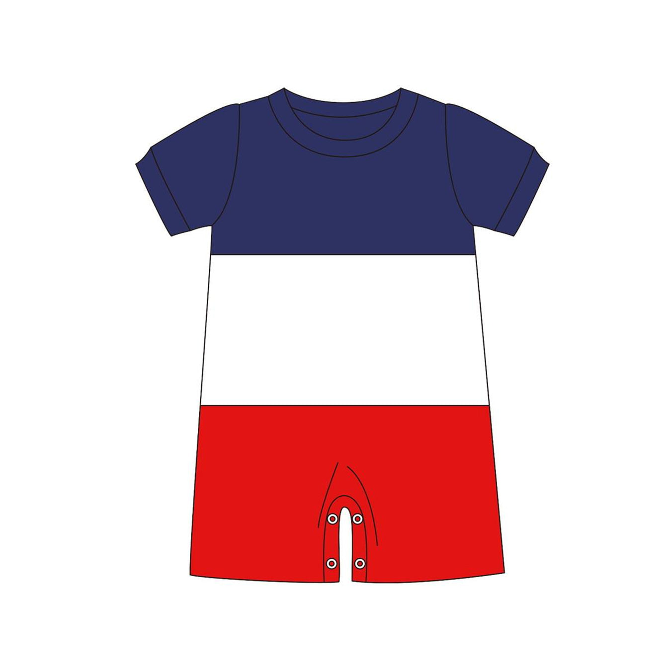 Baby Infant Boys 4th Of July Cotton Short Sleeve Rompers preorder