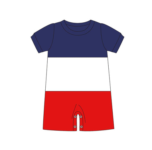 Baby Infant Boys 4th Of July Cotton Short Sleeve Rompers preorder