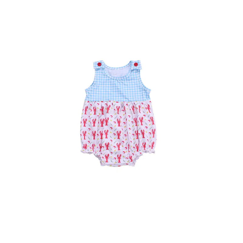 Baby Infant Girls Crawfish Sleeveless Rompers preorder