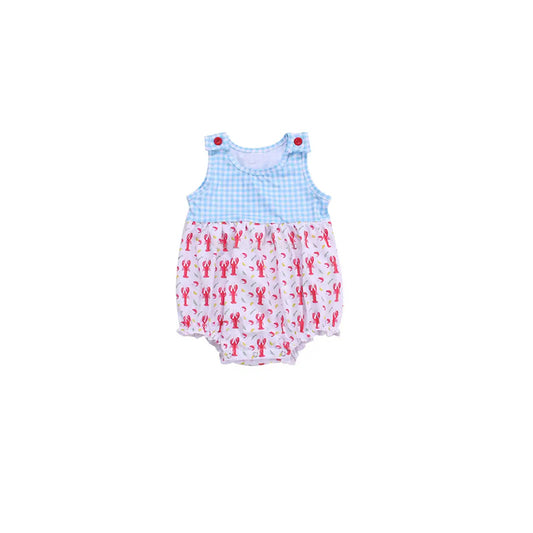 Baby Infant Girls Crawfish Sleeveless Rompers preorder