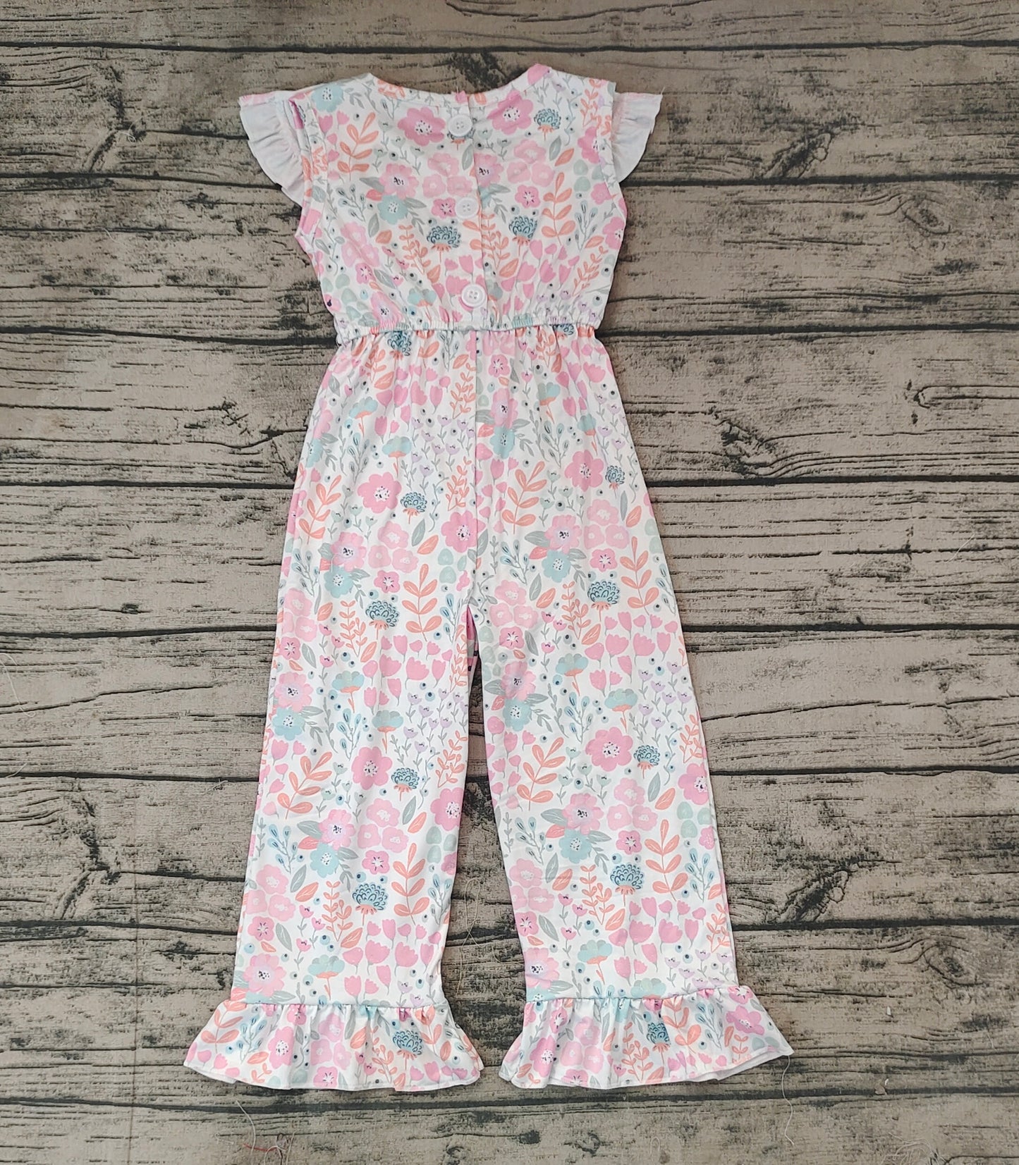 Baby Girls Colorful Floral Mouse Ruffle Pants Jumpsuits