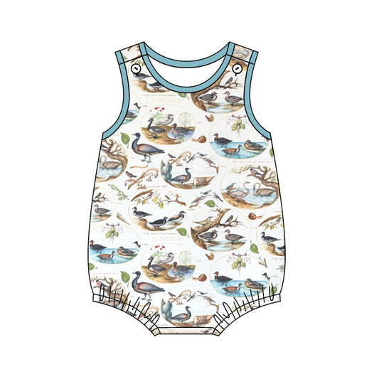 Baby Infant Boys Ducks Sleeveless Summer Rompers preorder