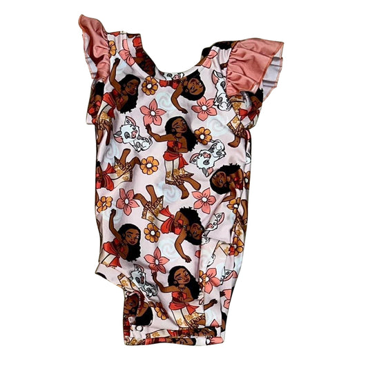 Baby Girls Cartoon Princess Cats Pink Swimsuits Preorder