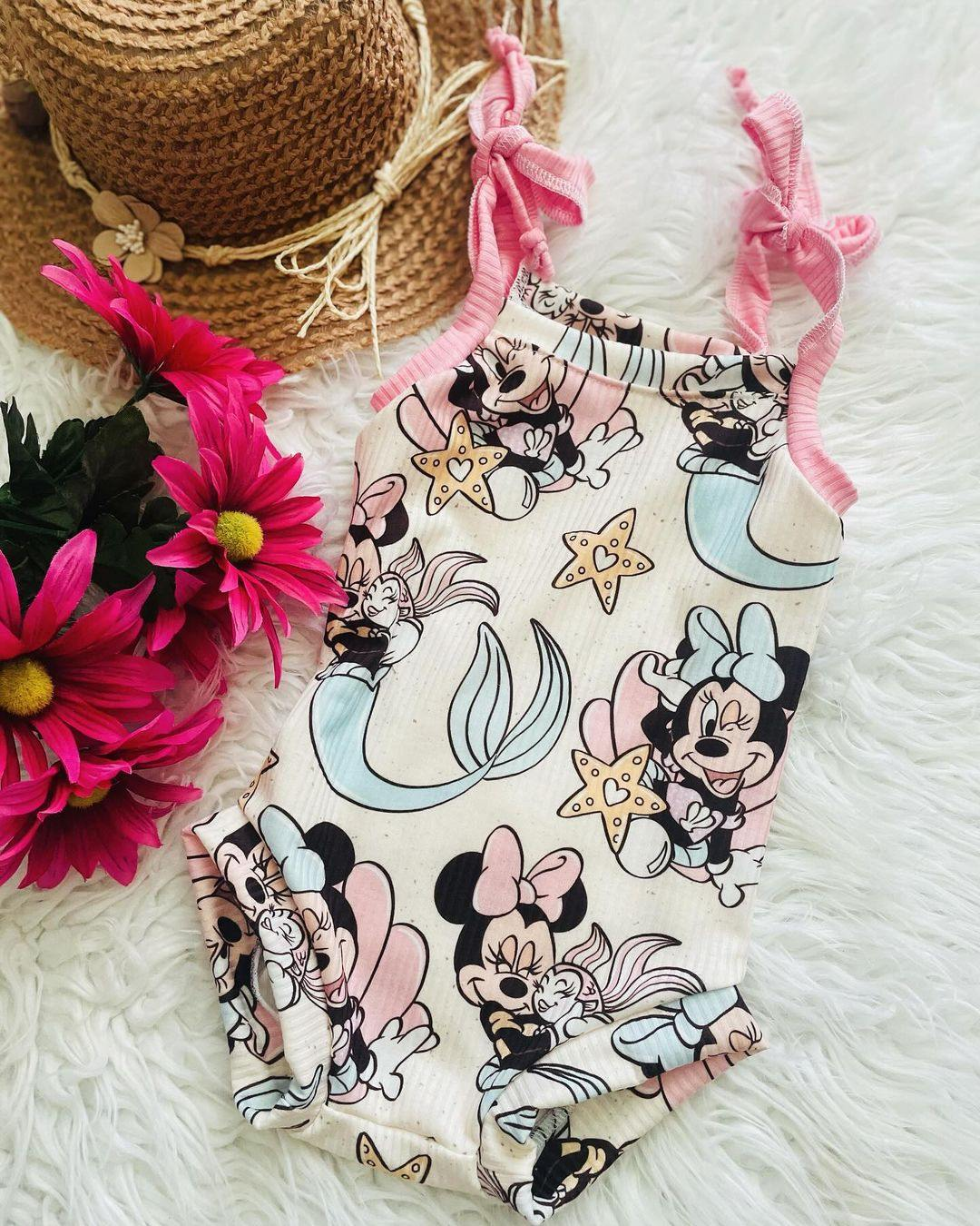 Baby Infant Girls Straps Fish Mouse Rompers preorder