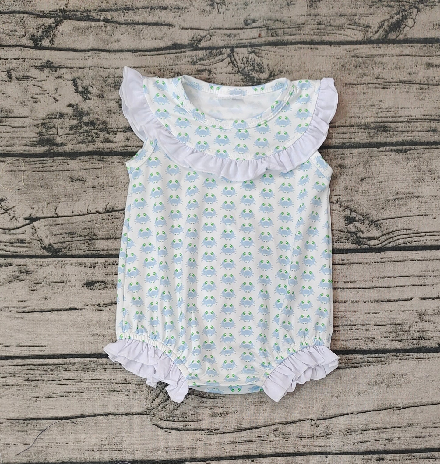 Baby Infant Girls Crabs Sleeveless Rompers