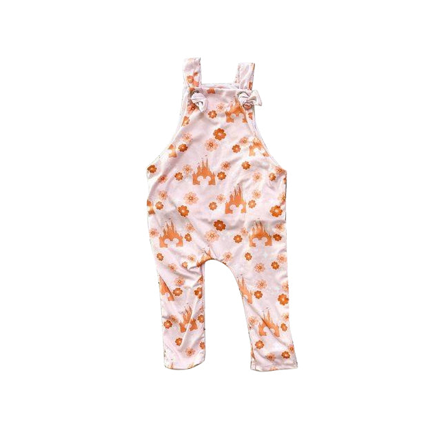 Baby Infant Girls Castle Flowers Straps Rompers preorder