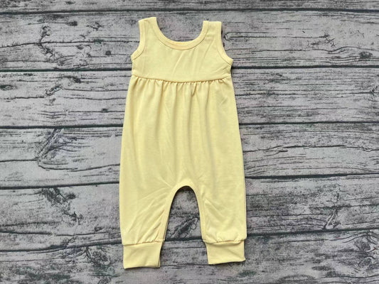 Baby Infant Girls Yellow Sleeveless Summer Rompers