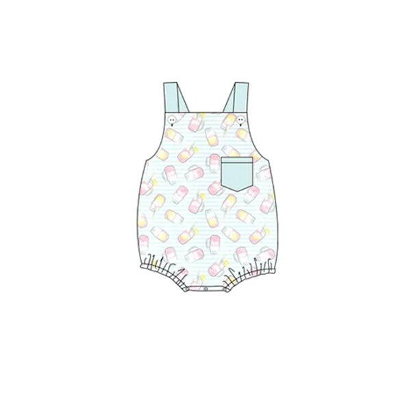 Baby Boys Cups Bows Pocket Straps Rompers preorder