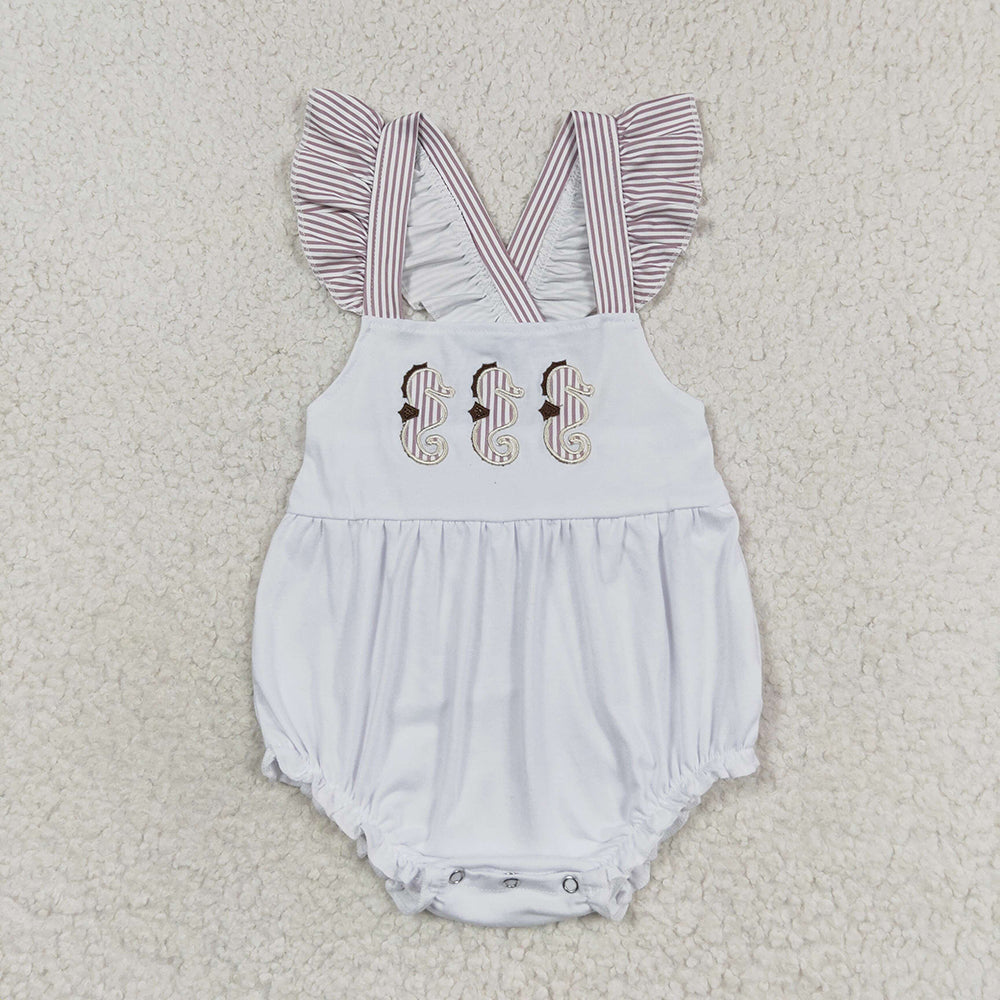 Sibling Boys Baby Girls Sea Horse Rompers Clothes Suits
