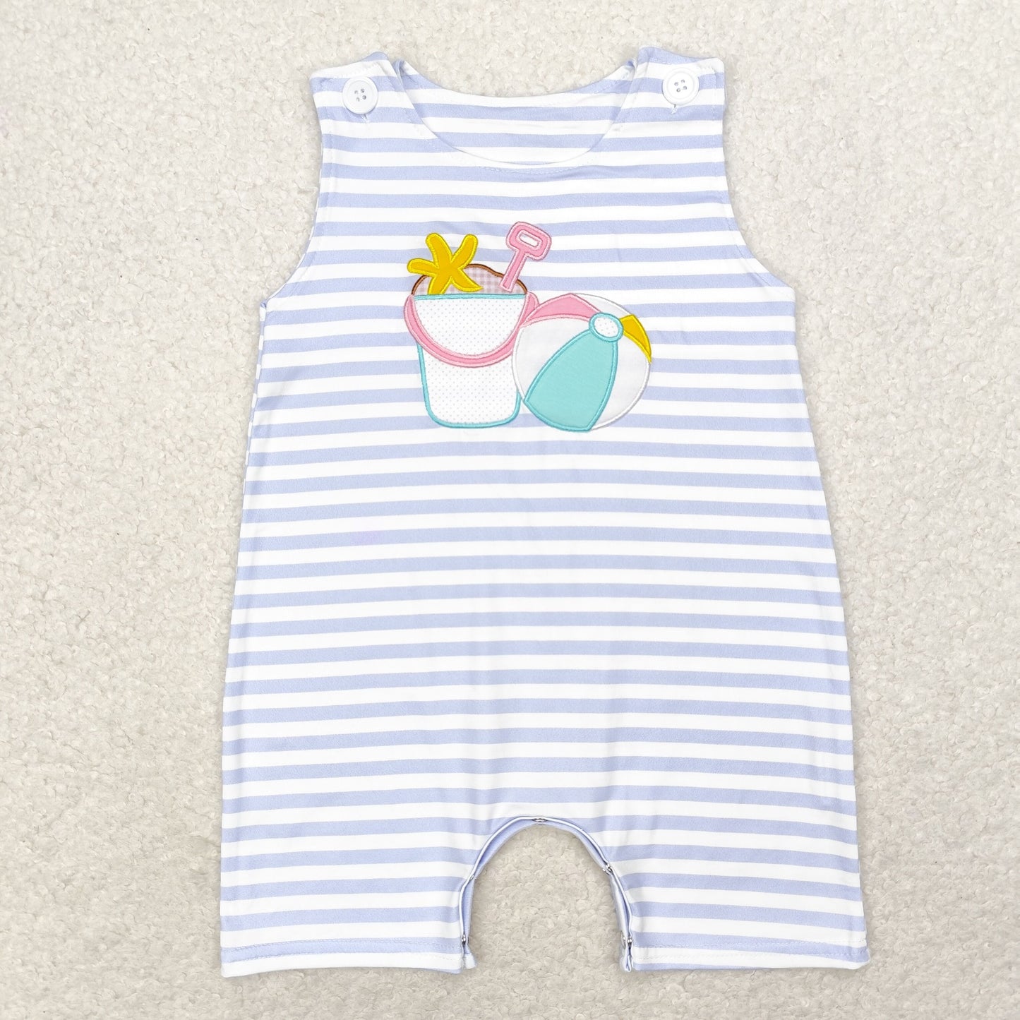 Sibling Boys Baby Girls Sleeveless Beach Play Rompers Outfits