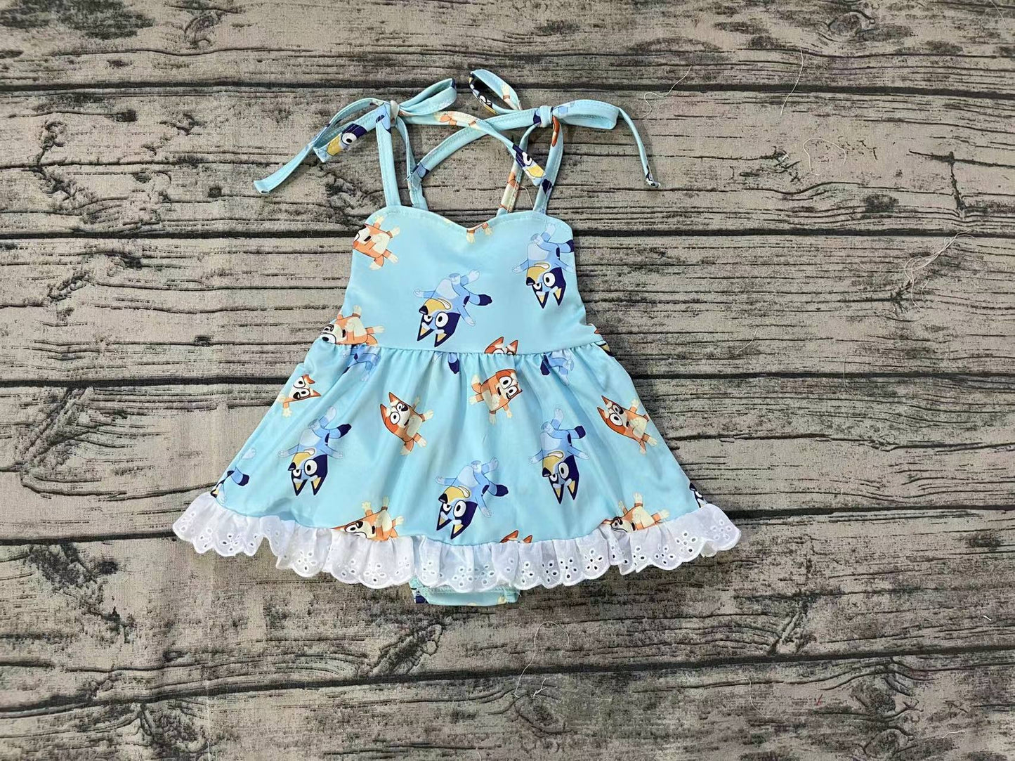 Baby Infant Girls Dogs Straps Bummie Rompers