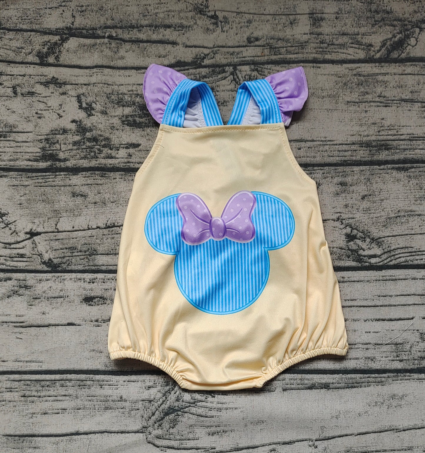 Baby Girls Mouse Head Summer Ruffle Rompers