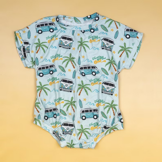 Baby Boys Sea Tree Buses Summer Rompers preorder