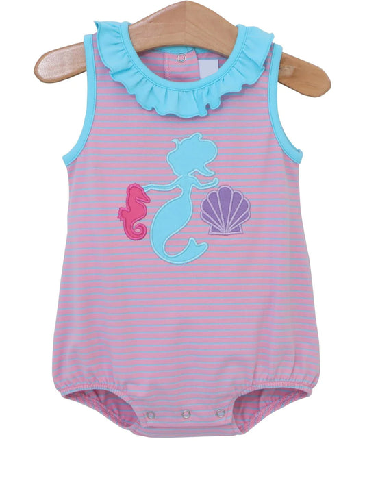 Baby Girls Mermaid Ruffle Summer Sleeveless Rompers preorder