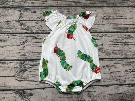 Baby Girls Caterpillar Flutter Sleeve Rompers