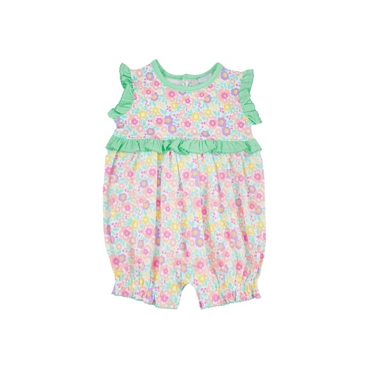 Baby Girls Pink Small Flowers Sleeveless Rompers preorder