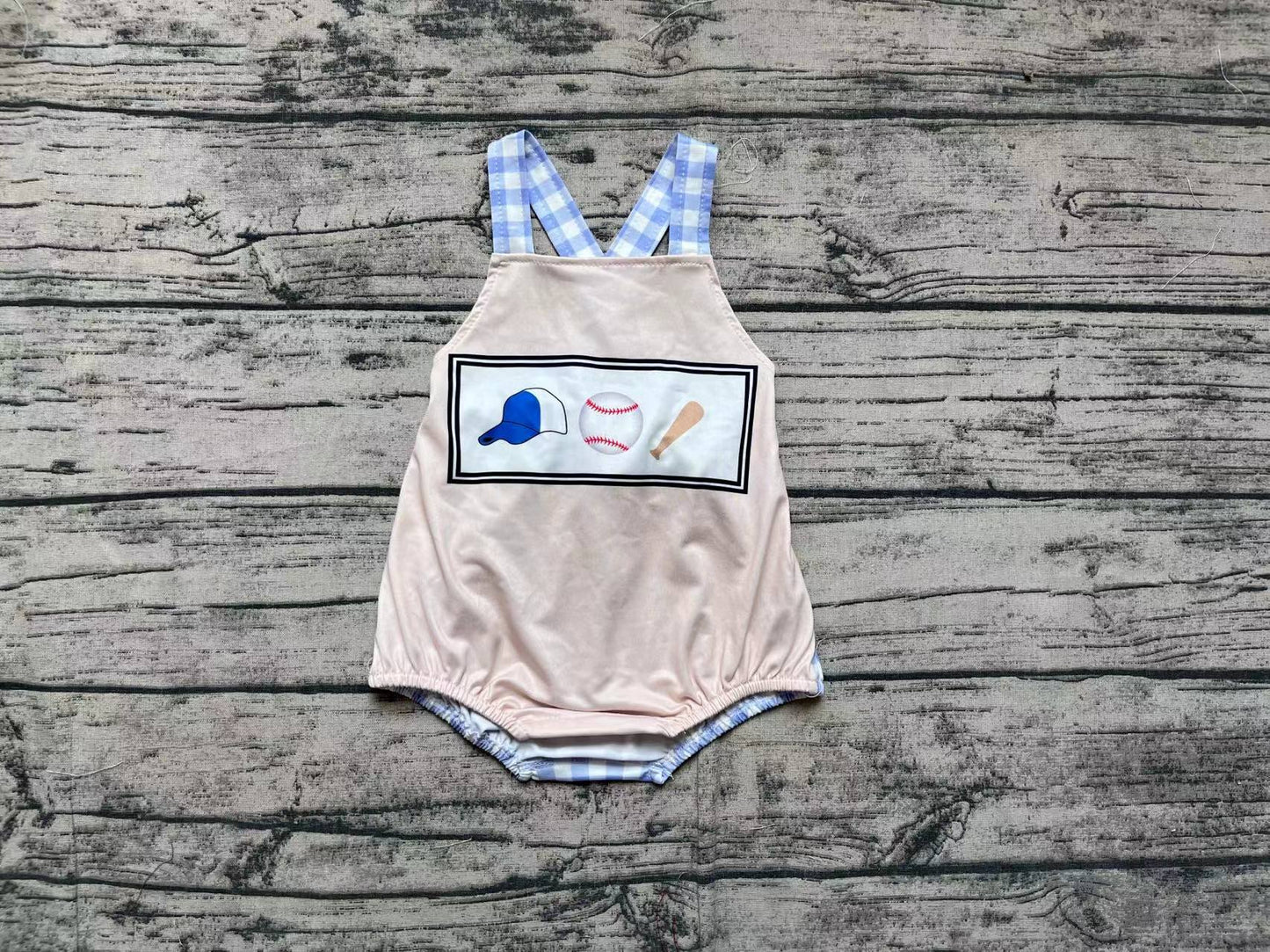 Baby Boys Baseball Straps Rompers