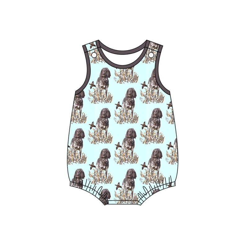 Baby Infant Boys Dogs Hunting Sleeveless Rompers preorder