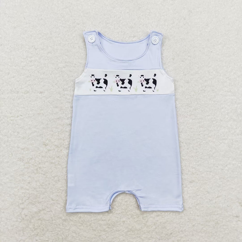 Baby Infant Boys Cows Farms Sleeveless Rompers