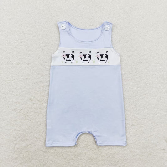 Baby Infant Boys Cows Farms Sleeveless Rompers