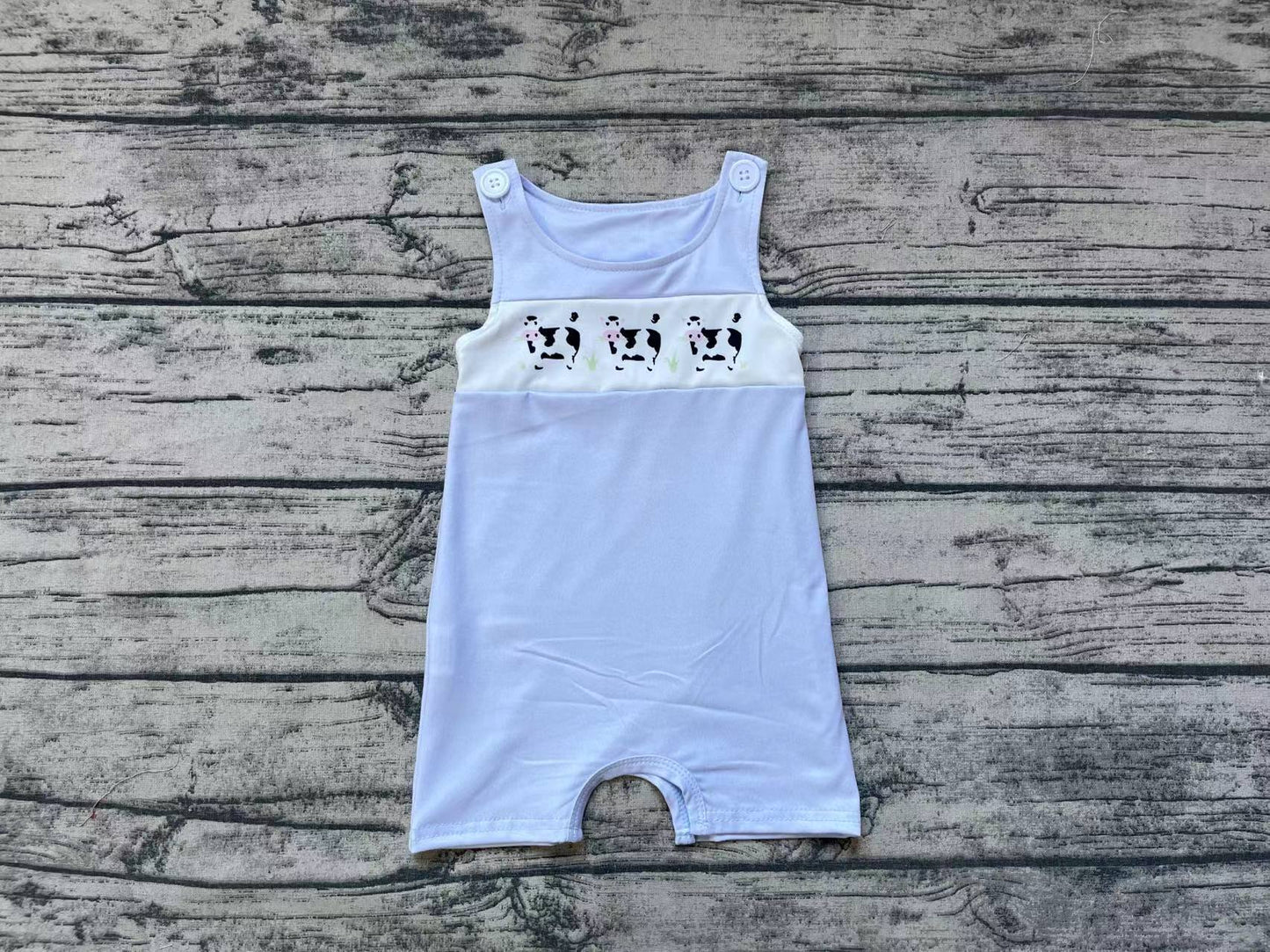 Baby Infant Boys Cows Farms Sleeveless Rompers