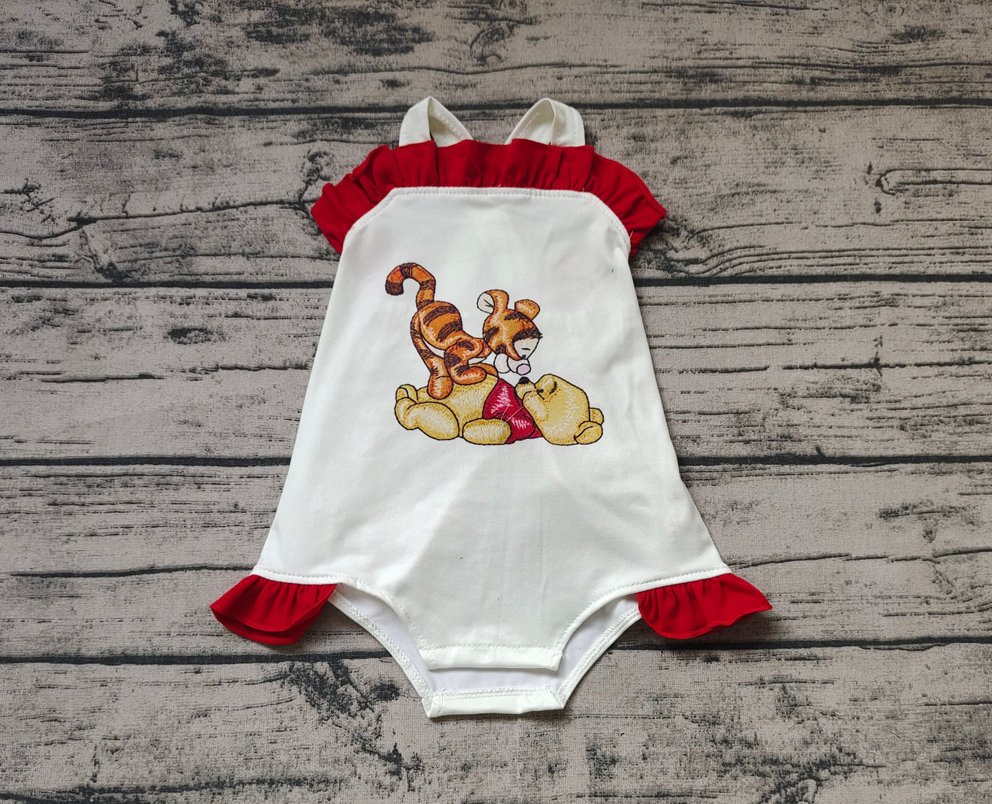 Baby Infant Girls Bear Tiger Straps Rompers