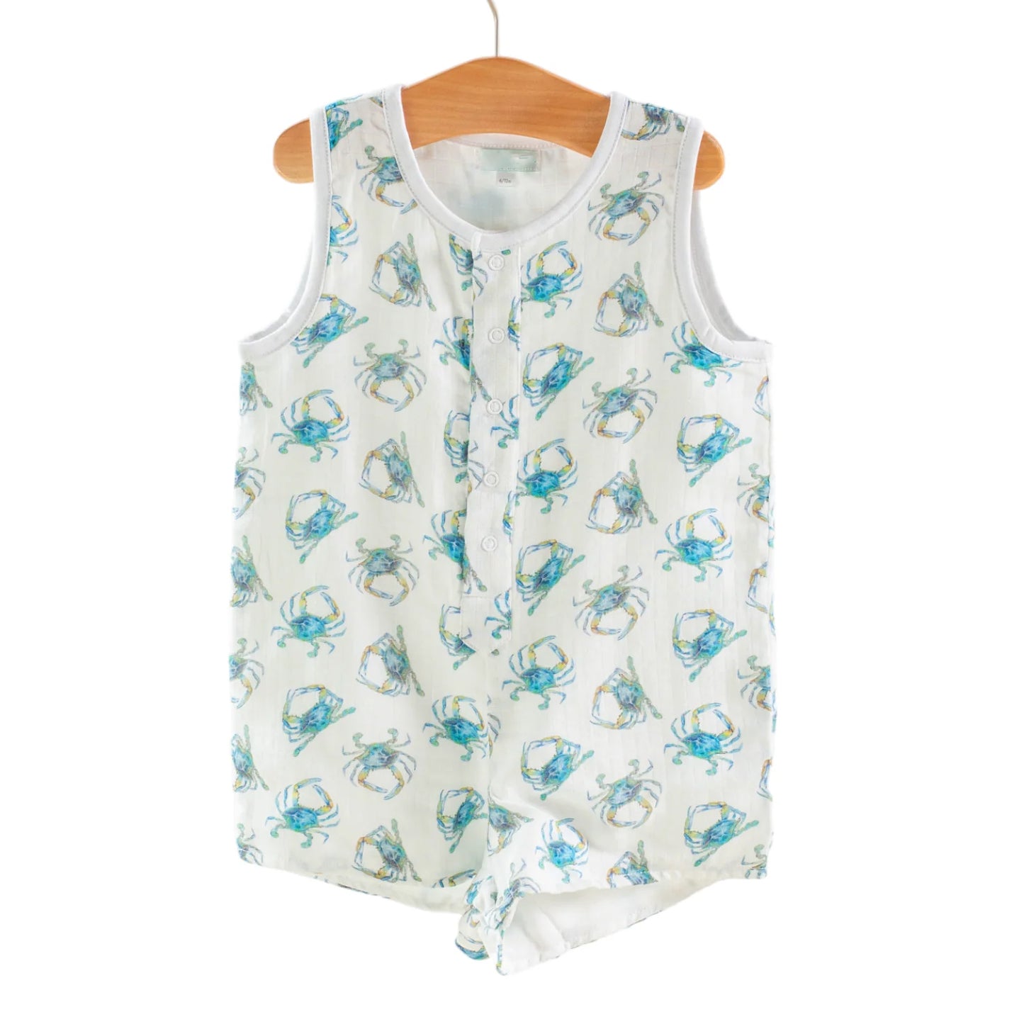 Baby Infant Boys Crabs Sleeveless Rompers preorder