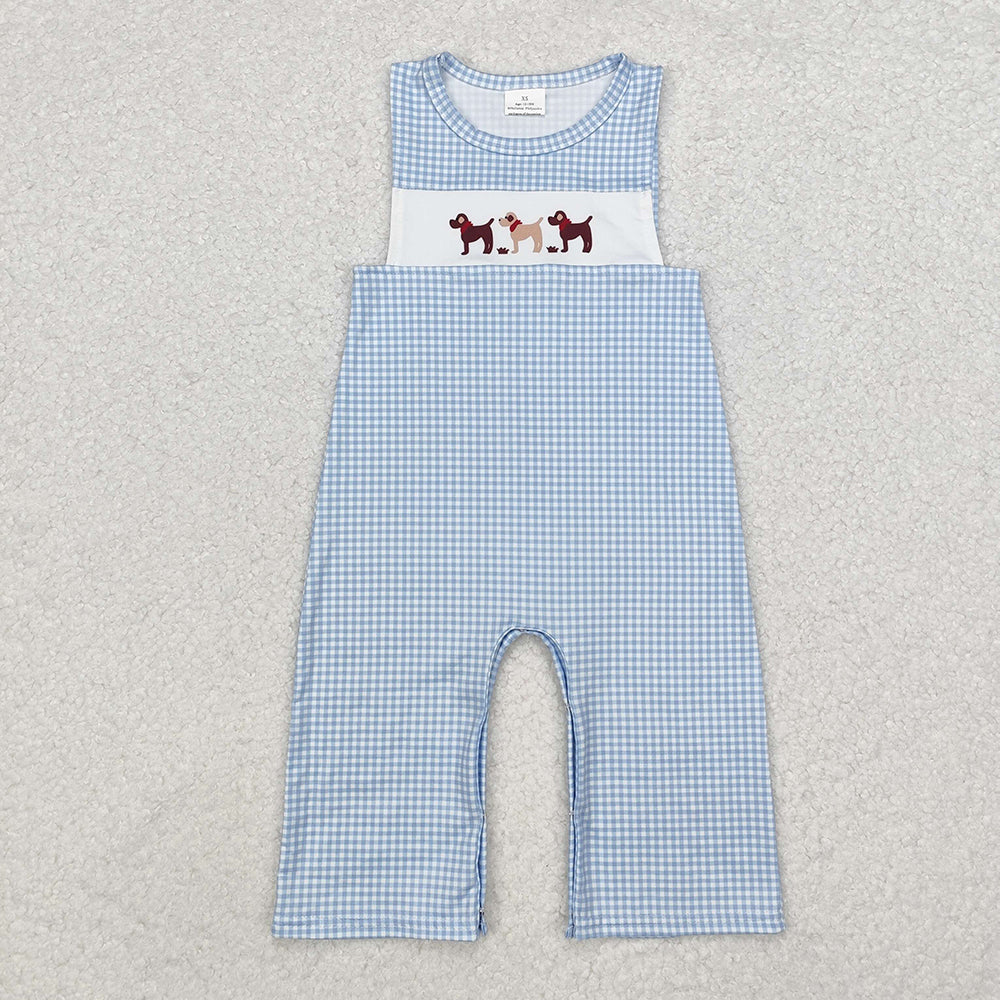 Baby Infant Toddler Boys Three Dogs Straps Rompers