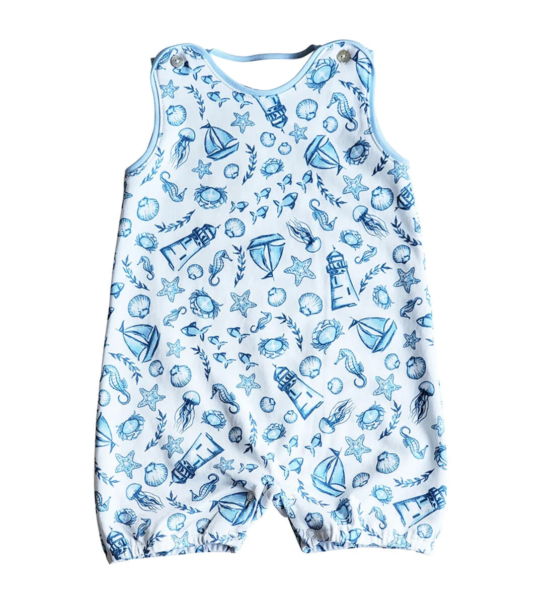 Baby Infant Boys Sleeveless Seashells Rompers preorder