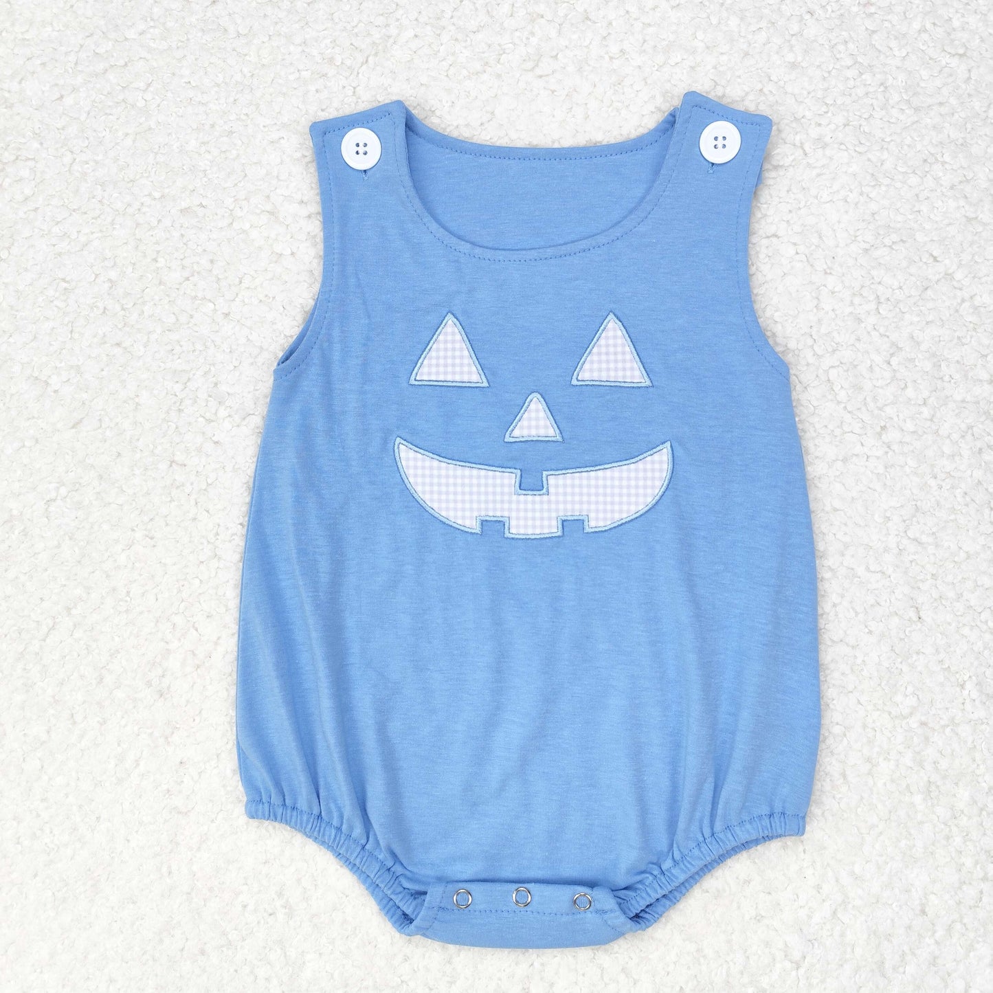 Sibling Baby Boys Girls Embroidery Ghosts Pumpkins Halloween Rompers