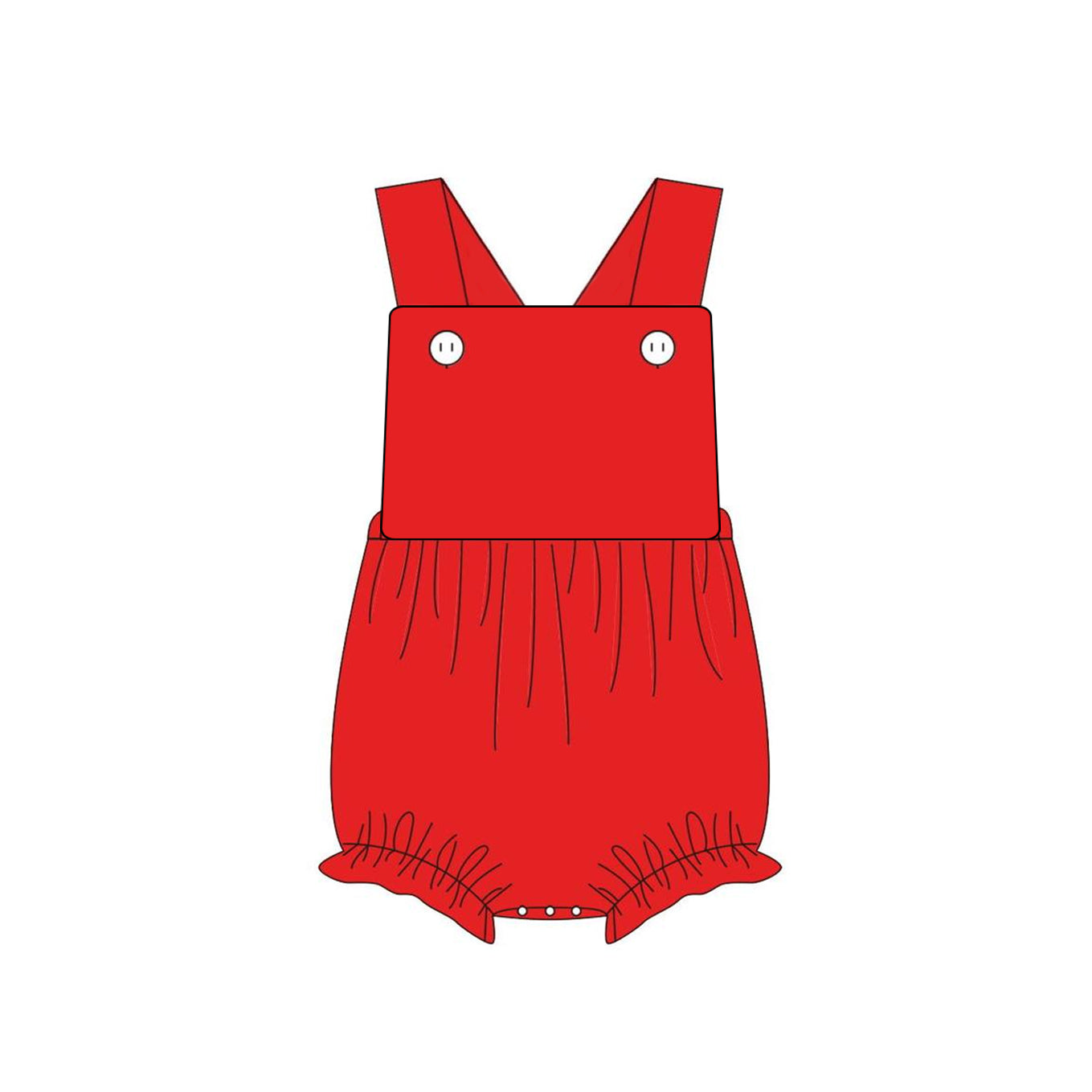 Baby Infant Red Straps Cotton Rompers preorder