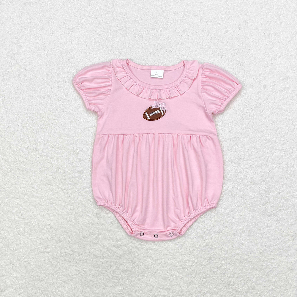 Baby Infant Girls Football Short Sleeve Rompers