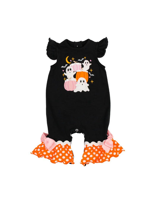 Baby Infant Girls Halloween Cute Pumpkins Ghost Rompers preorder