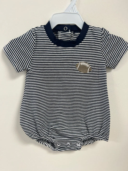 Baby Infant Boys Football Stripes Short Sleeve Rompers preorder